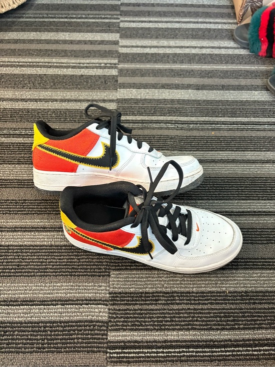 Nike Shoes - Nike Air Sneakers in White with Orange, Yellow and Black Accents